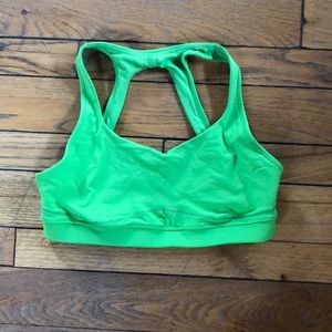 Lululemon lime green sports bra without pads.